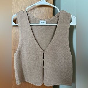 Aritzia Wilfred Tan Knit Tank Top